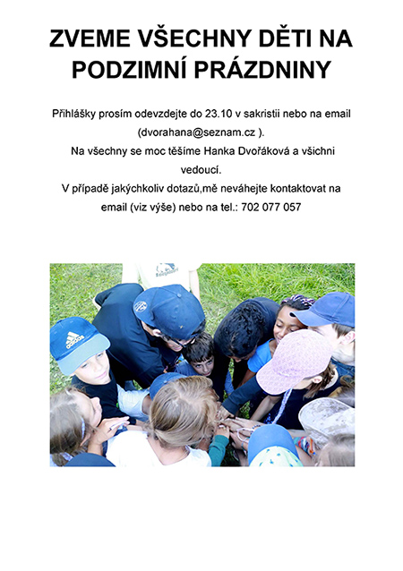 Podzimní prázdniny plakátek